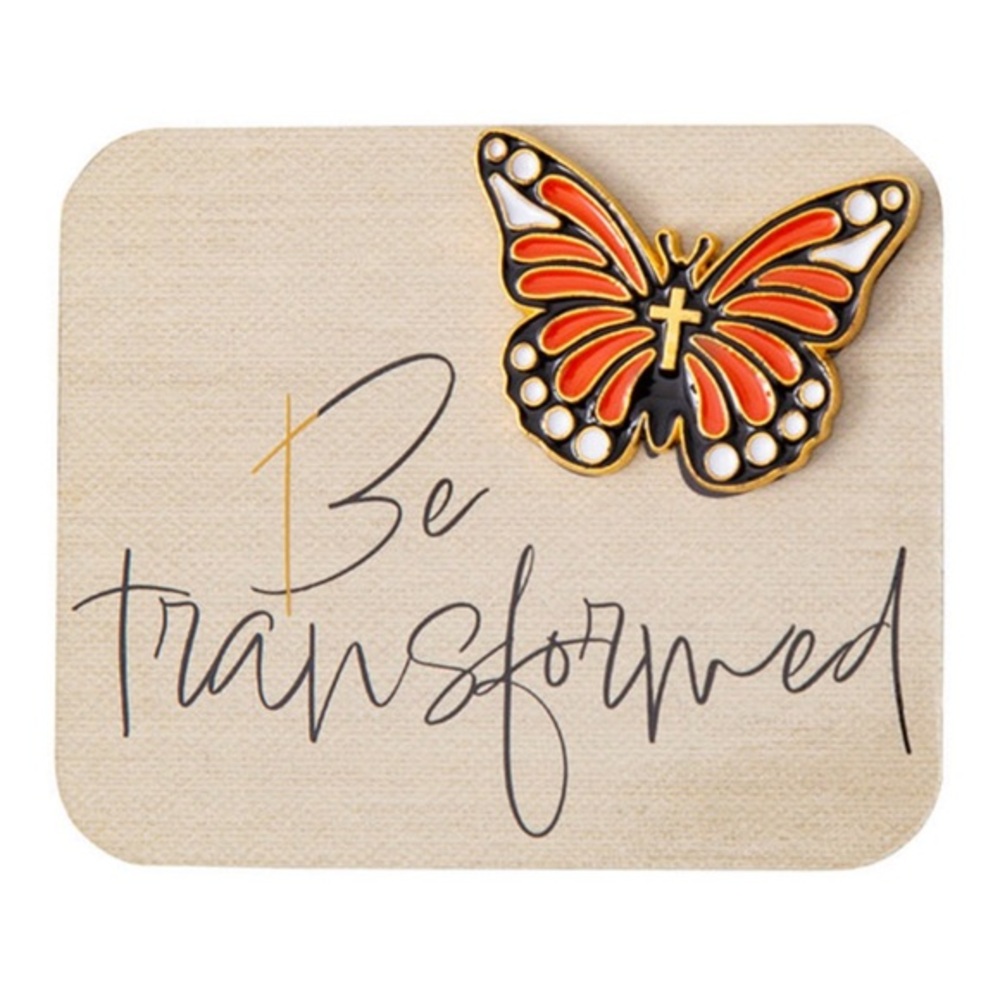 Butterfly Pin with Be Transformed Card